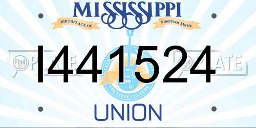 I441524 Mississippi License Plate
