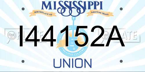 I44152A Mississippi License Plate