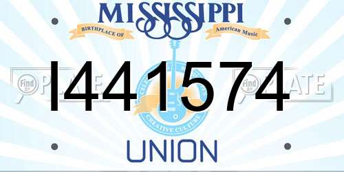I441574 Mississippi License Plate