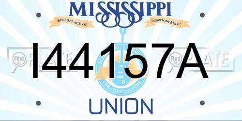 I44157A Mississippi License Plate
