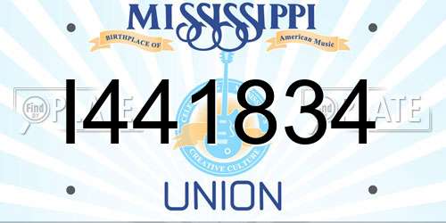 I441834 Mississippi License Plate