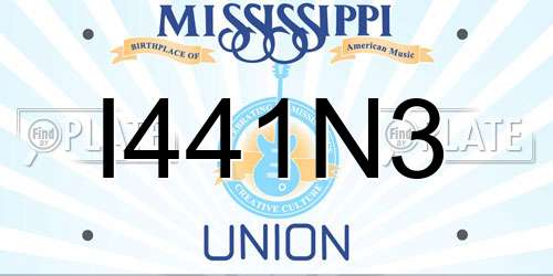 I441N3 Mississippi License Plate