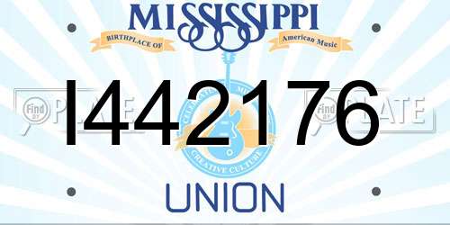 I442176 Mississippi License Plate