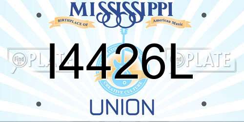 I4426L Mississippi License Plate