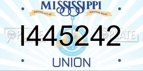 I445242 Mississippi License Plate