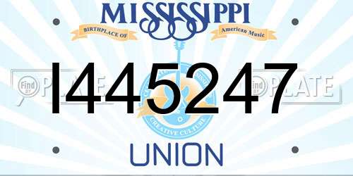 I445247 Mississippi License Plate