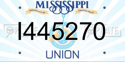I445270 Mississippi License Plate