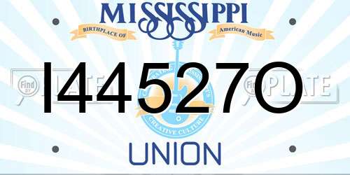 I44527O Mississippi License Plate