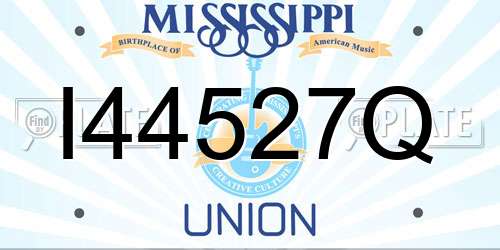 I44527Q Mississippi License Plate