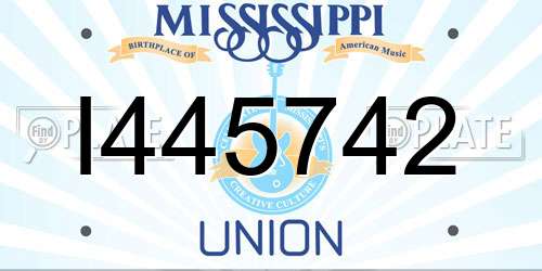 I445742 Mississippi License Plate