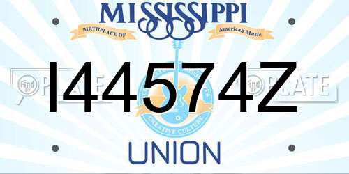 I44574Z Mississippi License Plate