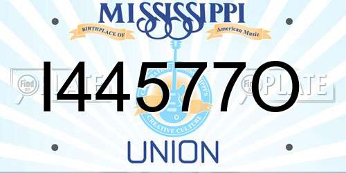 I44577O Mississippi License Plate