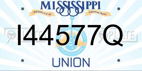 I44577Q Mississippi License Plate