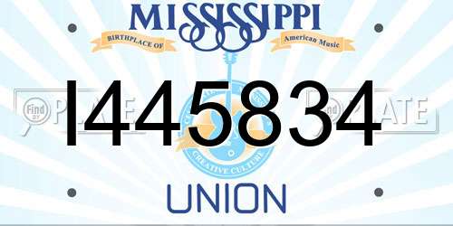 I445834 Mississippi License Plate