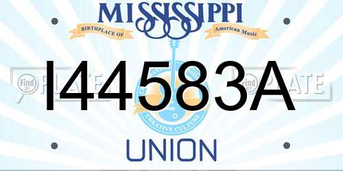 I44583A Mississippi License Plate
