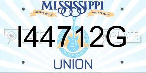 I44712G Mississippi License Plate