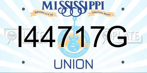 I44717G Mississippi License Plate