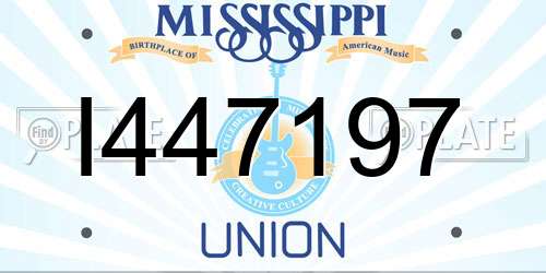 I447197 Mississippi License Plate