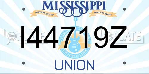 I44719Z Mississippi License Plate