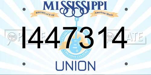 I447314 Mississippi License Plate