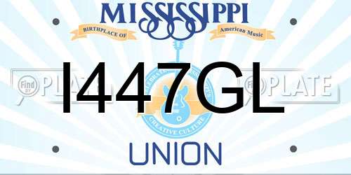 I447GL Mississippi License Plate