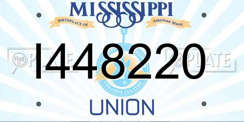 I448220 Mississippi License Plate