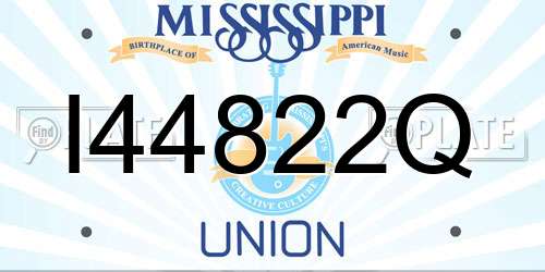 I44822Q Mississippi License Plate