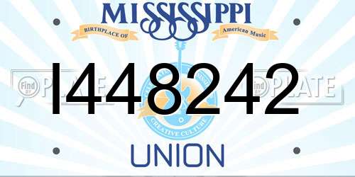 I448242 Mississippi License Plate