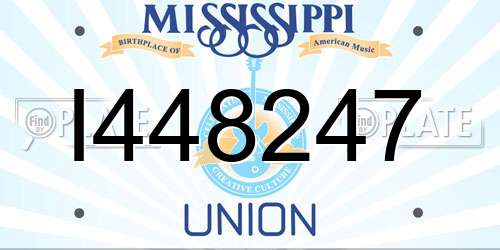 I448247 Mississippi License Plate