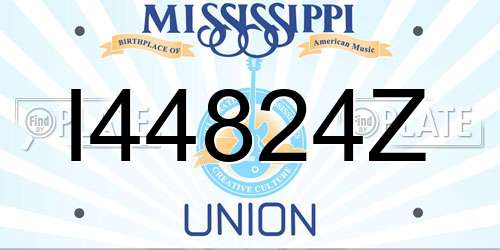 I44824Z Mississippi License Plate