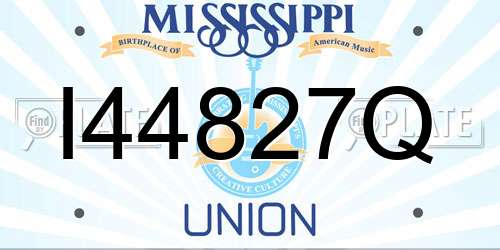 I44827Q Mississippi License Plate
