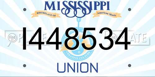I448534 Mississippi License Plate