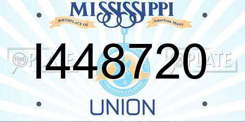 I448720 Mississippi License Plate