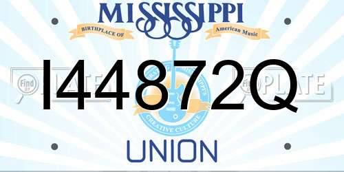 I44872Q Mississippi License Plate