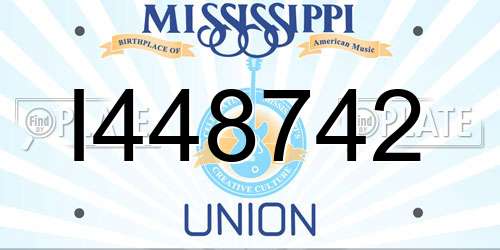 I448742 Mississippi License Plate