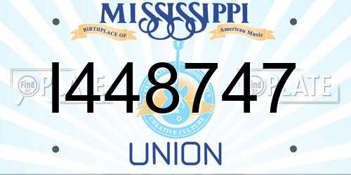 I448747 Mississippi License Plate