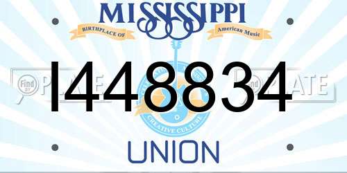 I448834 Mississippi License Plate