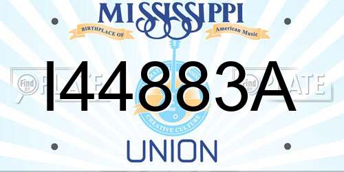 I44883A Mississippi License Plate