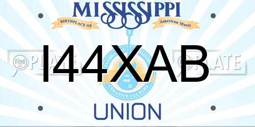 I44XAB Mississippi License Plate