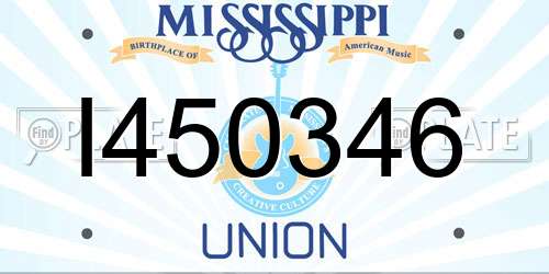 I450346 Mississippi License Plate