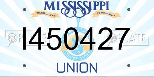 I450427 Mississippi License Plate