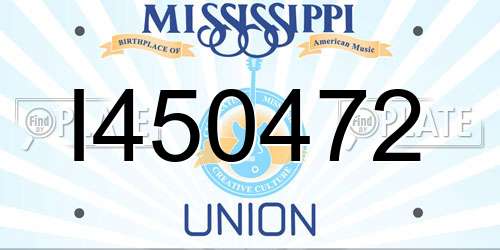 I450472 Mississippi License Plate