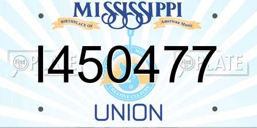 I450477 Mississippi License Plate