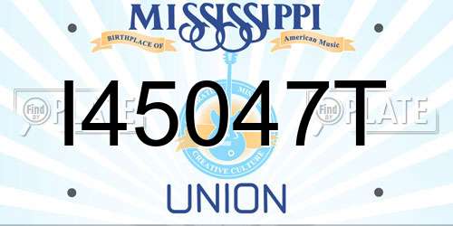 I45047T Mississippi License Plate