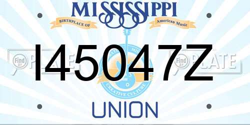 I45047Z Mississippi License Plate