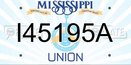 I45195A Mississippi License Plate