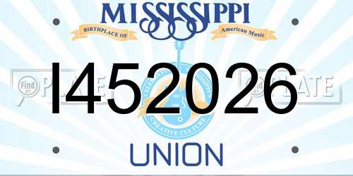 I452026 Mississippi License Plate