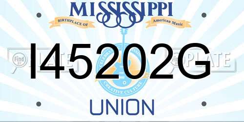 I45202G Mississippi License Plate
