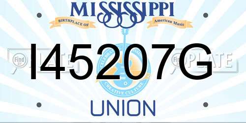 I45207G Mississippi License Plate