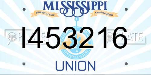 I453216 Mississippi License Plate